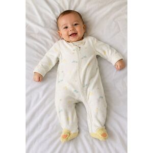 Carter-s White and Cream Sleepsuits-babygrows